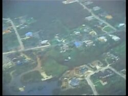 Aerials show hurricane aftermath News Clip