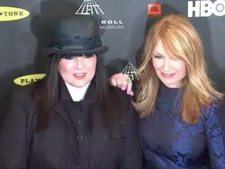Ann Wilson, Nancy Wilson at 28th Annual Rock and Roll Hall Of Fame Induction Ceremony - Arrivals 4/18/2013 in Los Angeles, CA.(Footage by WireImage Video/Getty Images Entertainment Video) Stock Footage
