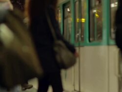 Parisian metro, winter Stock Footage