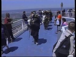 USA: NEPALESE BAND PERFORM ON WORLD TRADE CENTRE ROOFTOP News Clip