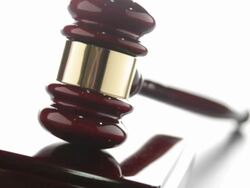 Gavel on White Stock Footage