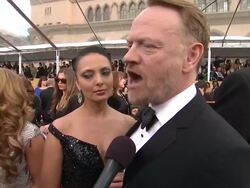 INTERVIEW - Jared Harris on what it means to him to celebrate with his peers & how he got his SAG card at 19th Annual Screen Actors Guild Awards - Arrivals 1/27/2013 in Los Angeles, CA. Stock Footage