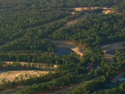 WS AERIAL View of pinehurst golf courses / North Carolina, United States Stock Footage