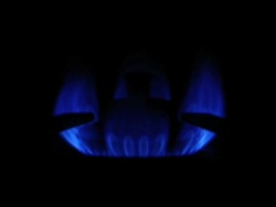 Blue Gas Flame Stock Footage
