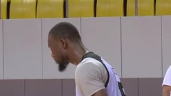 CLEAN : Hornets and Clippers limber up for NBA pre season game in China News Clip