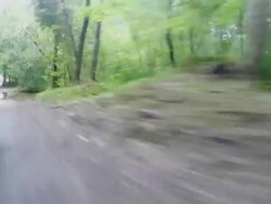 CU POV Shot of Driving through Copperhill Tennessee hills and woods / Copperhill, Tennessee, United States Stock Footage