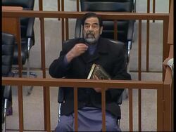Saddam, co-defendants forced to attend latest session of trial Instructional Video