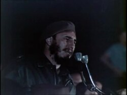 Cuban propaganda film covering the history of the Communist revolution and the aftermath Stock Footage