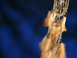 Dreamcatcher waving in the night Stock Footage