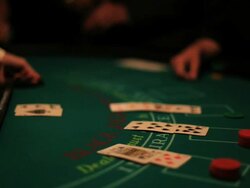 Casino, Blackjack table. Stock Footage