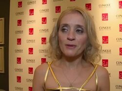 INTERVIEW - Anne-Marie Duff on positive discrimination and womb's rights at RED Women Of The Year Awards 2014 on 3rd September 2014 in London, England. Stock Footage