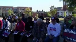 Georgia Democratic Senate candidate Michelle Nunn made a campaign stop with her family on the eve of Tuesday's election in Georgia's tight race for U.S. Senate. (Nov. 3) Instructional Video