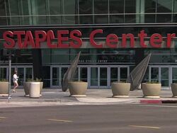 Exterior of Staples Center Stock Footage
