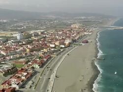 WS POV AERIAL View of Santa  margarita / Gibraltar City, Gibraltar, Spain Stock Footage