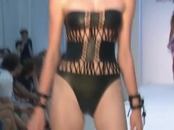 EVENT CAPSULE CHYRON: Dolores Cortes - Runway - MBFW Miami Swim 2012 Stock Footage