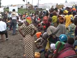 WFP distributes food in displaced persons camp News Clip