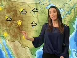 Weather presenter Stock Footage