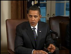 Obama and sec of state Clinton meet new MidEast envoy George Mitchell News Clip