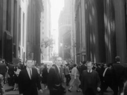 Wall Street and NYSE Exteriors Stock Footage