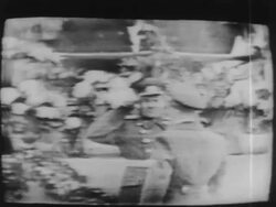 Cosmonaut Major Yuri Gagarin welcomed in Red Square Stock Footage