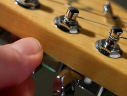 Tuning the Guitar Stock Footage