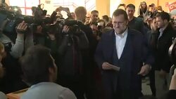 CLEAN : Rajoy votes in tight general election in Spain News Clip
