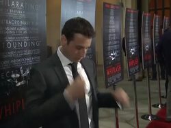 Justin Hurwitz at "Whiplash" Los Angeles Premiere Stock Footage