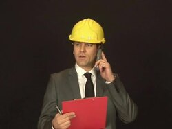 Health & Safety Building inspector 2-/PAL Stock Footage