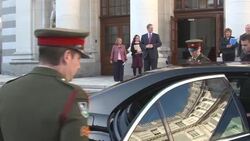 Italian Prime Minister Enrico Letta meets Irish Taoiseach Enda Kenny News Clip