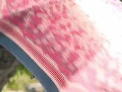 young girl with umbrella 2 Stock Footage