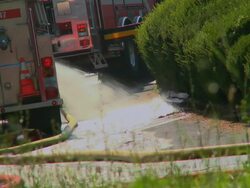 Fire Truck & Hoses #4 Stock Footage