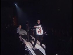 Show gets disturbed by PETA protestor in priest outfit News Clip