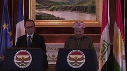 CLEAN : France's Hollande meets Iraqi Kurdish leader in Arbil News Clip