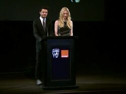 SPEECH: Dominic Cooper and Talulah Riley: Best Director at the Orange BAFTA Nominations at London England. (Footage by WireImage Video/GettyImages) Stock Footage