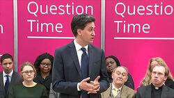 Ed Miliband Answers Questions At Hendon Labour Event News Clip