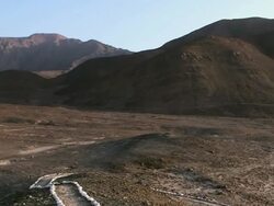 WS PAN View of mountains range / South Of Peru, Nazca, Peru Stock Footage