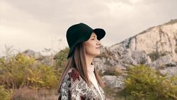 Enjoying the mountain Stock Footage