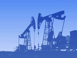 Oil rig (blue) HD1080, NTSC, PAL Stock Footage