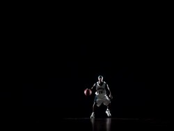  WS SLO MO Athlete dribbling basketball / Beaverton, OR, USA Stock Footage