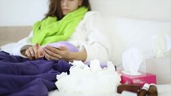 Depressed woman cellphone Stock Footage