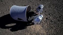 Astronauts training for a Mars mission Stock Footage