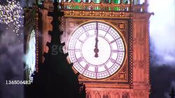 Big Ben striking midnight on New Year's Eve News Clip