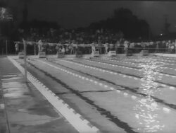 16th National A.A.U. men's outdoor swimming championships Stock Footage