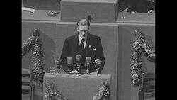 British Foreign Minister Sir Anthony Eden speaks at a United Nations session in San Francisco News Clip