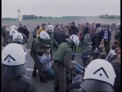 GERMANY: ANGRY PROTESTS AT NUCLEAR WASTE TRANSPORT PLAN News Clip