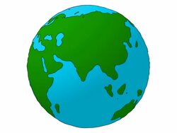 Cartoon Earth Globe spinning - loopable, isolated Stock Footage
