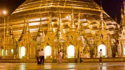 Shwedagon pagoda Myanmar. Stock Footage