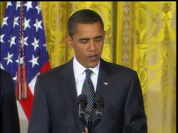 As major companies announce layoffs, President Barack Obama is urging Congress to act swiftly in passing his economic stimulus plan News Clip