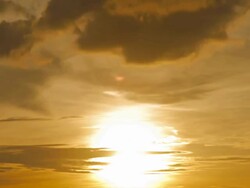 HD Timelapse:moving sunset and cloud. Stock Footage