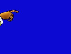 Sleeved brown hand points to three places central screen Stock Footage